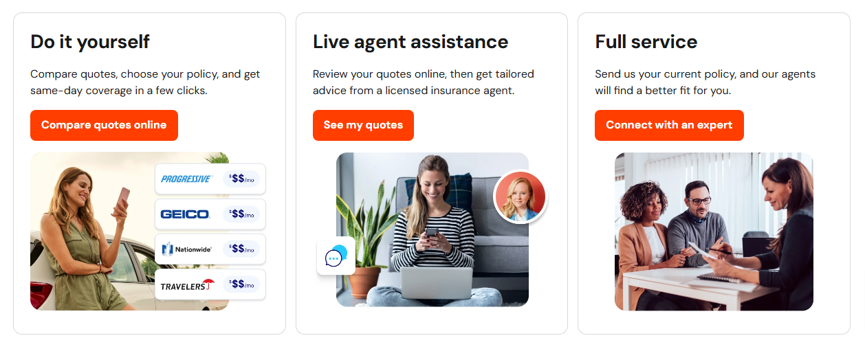 https://insurify.com/ car insurance options